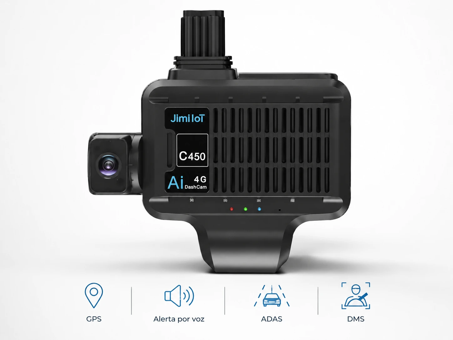 JC450 Pro sistema de cámaras para flotas con GPS 4G ADAS y DMS — hasta 5 canales