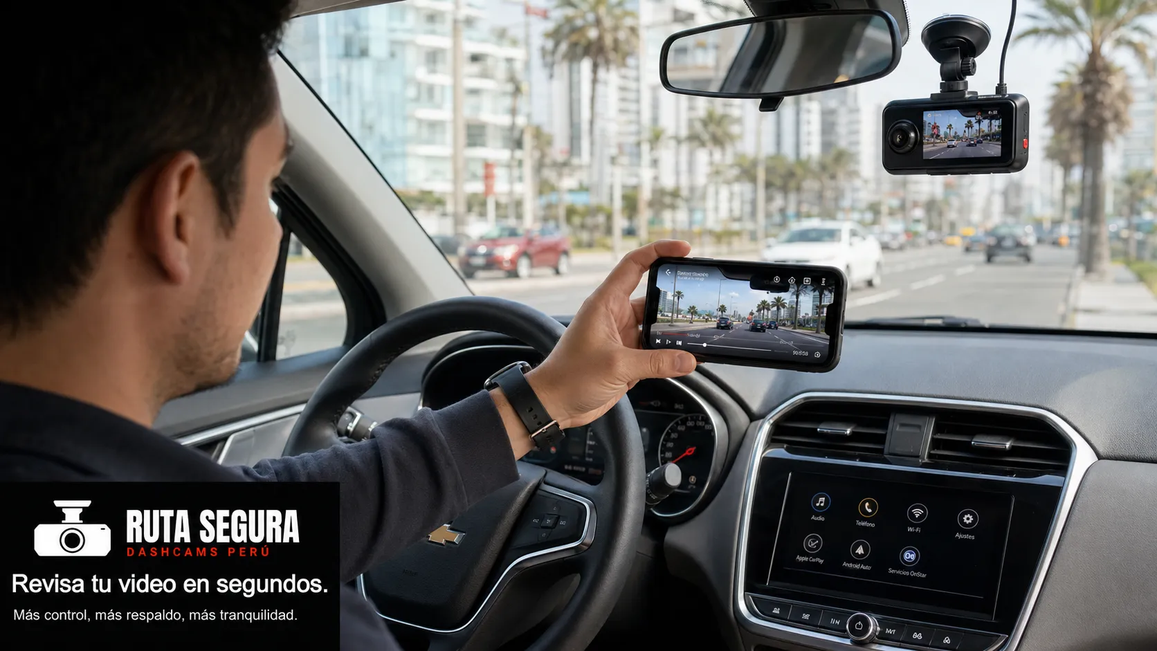 REDTIGER A6 dashcam 3 cámaras para autos y taxis en Lima