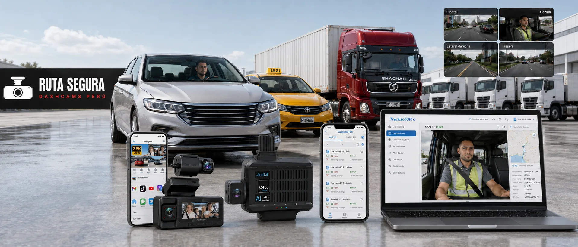 Dash cam en Lima para autos, taxis y empresas
