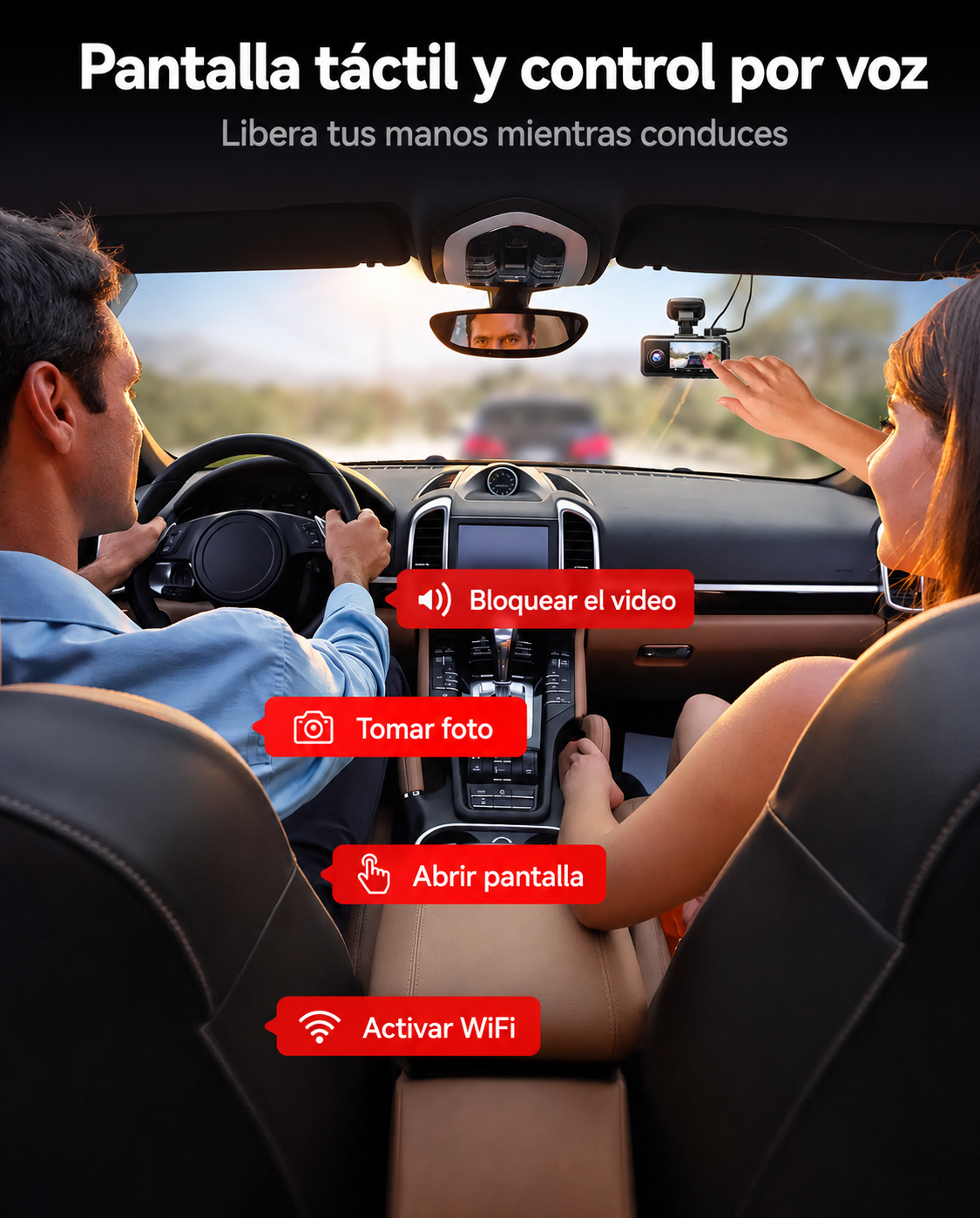 REDTIGER A6 — pantalla táctil y control por voz